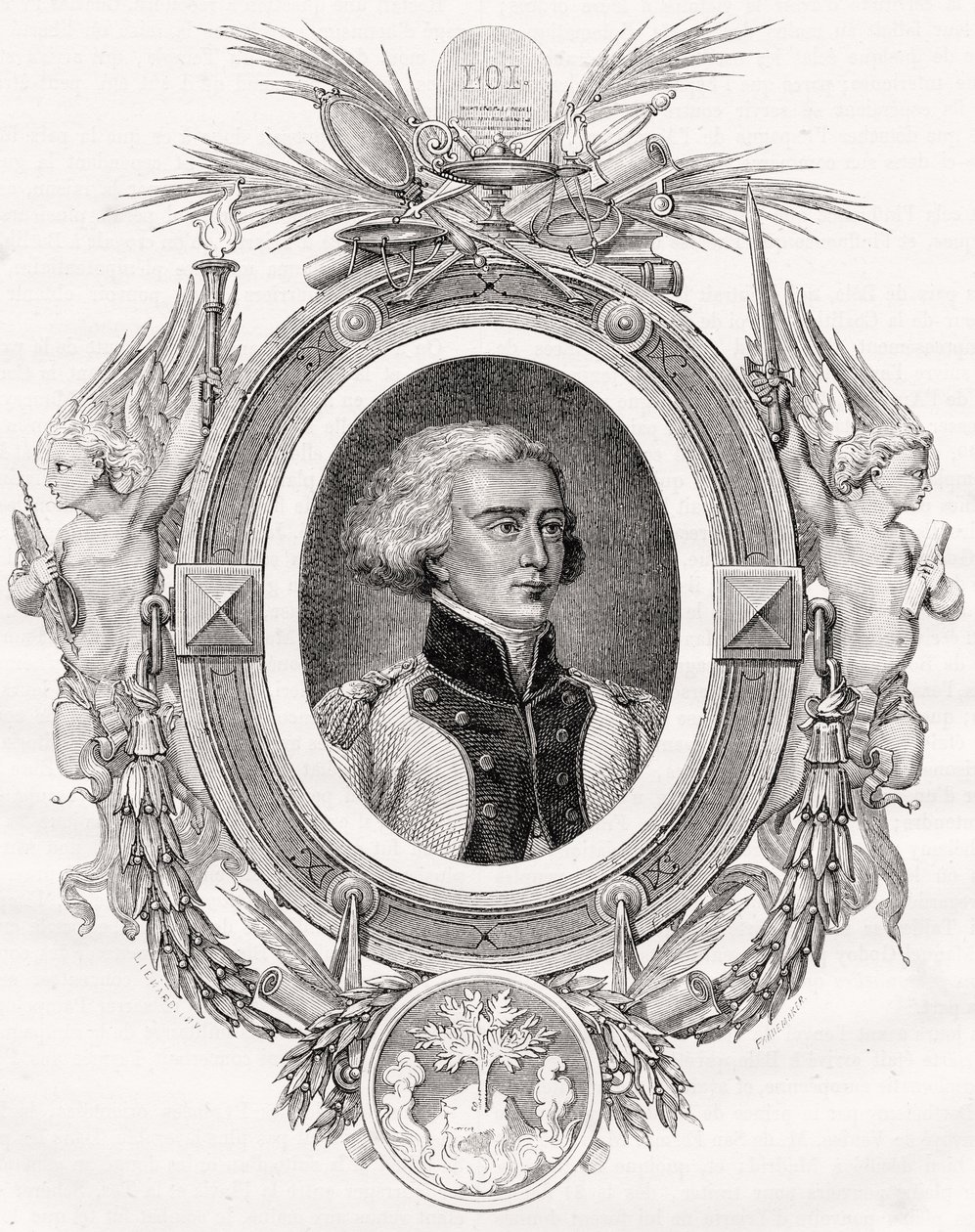 Bon-Adrien Jeannot de Moncey, Hertog van Conegliano, gegraveerd door Pannemaker-Ligny naar Linard, uit 