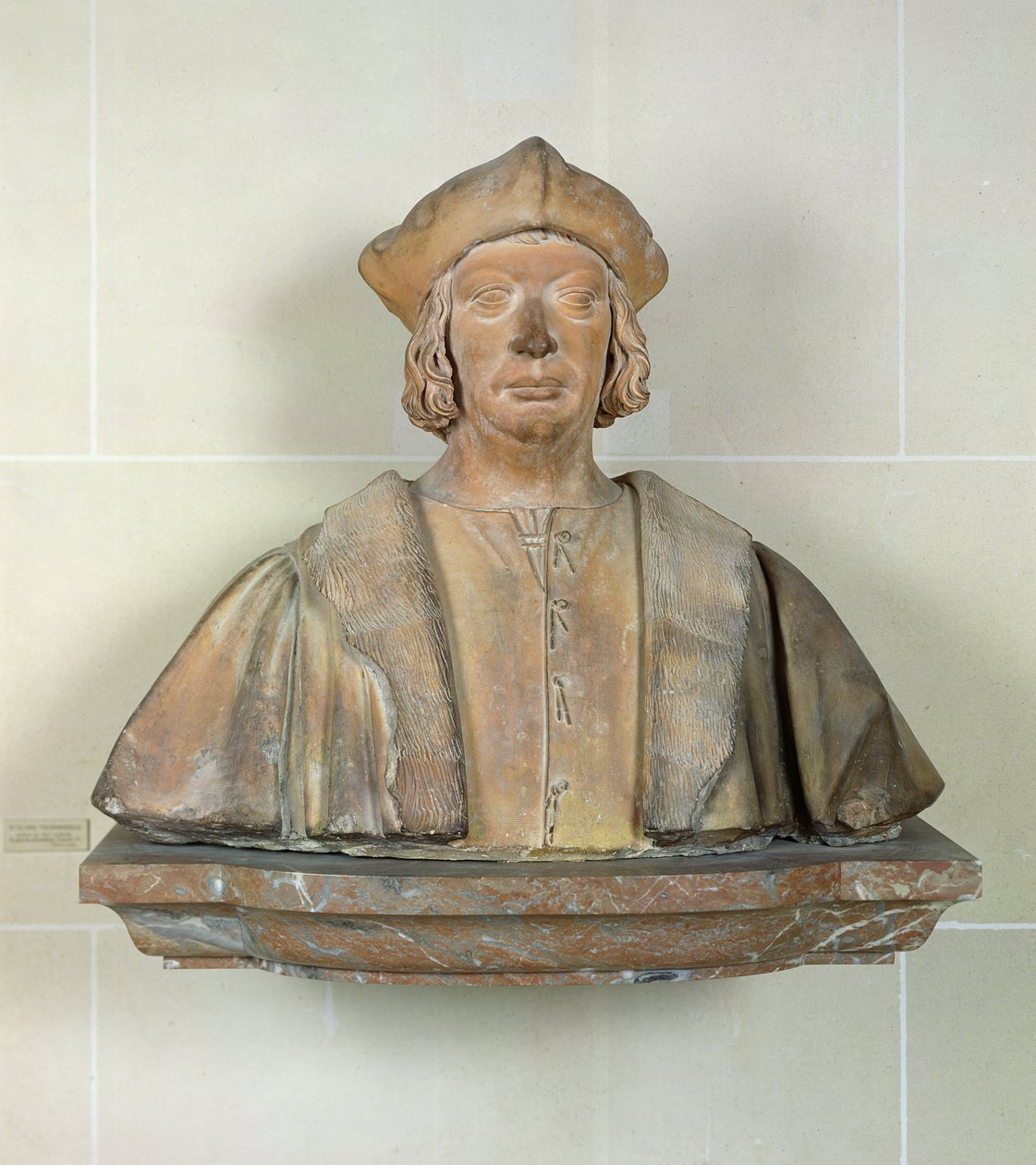 Buste van kanselier Antoine Duprat (1463-1535) (terracotta) door French School