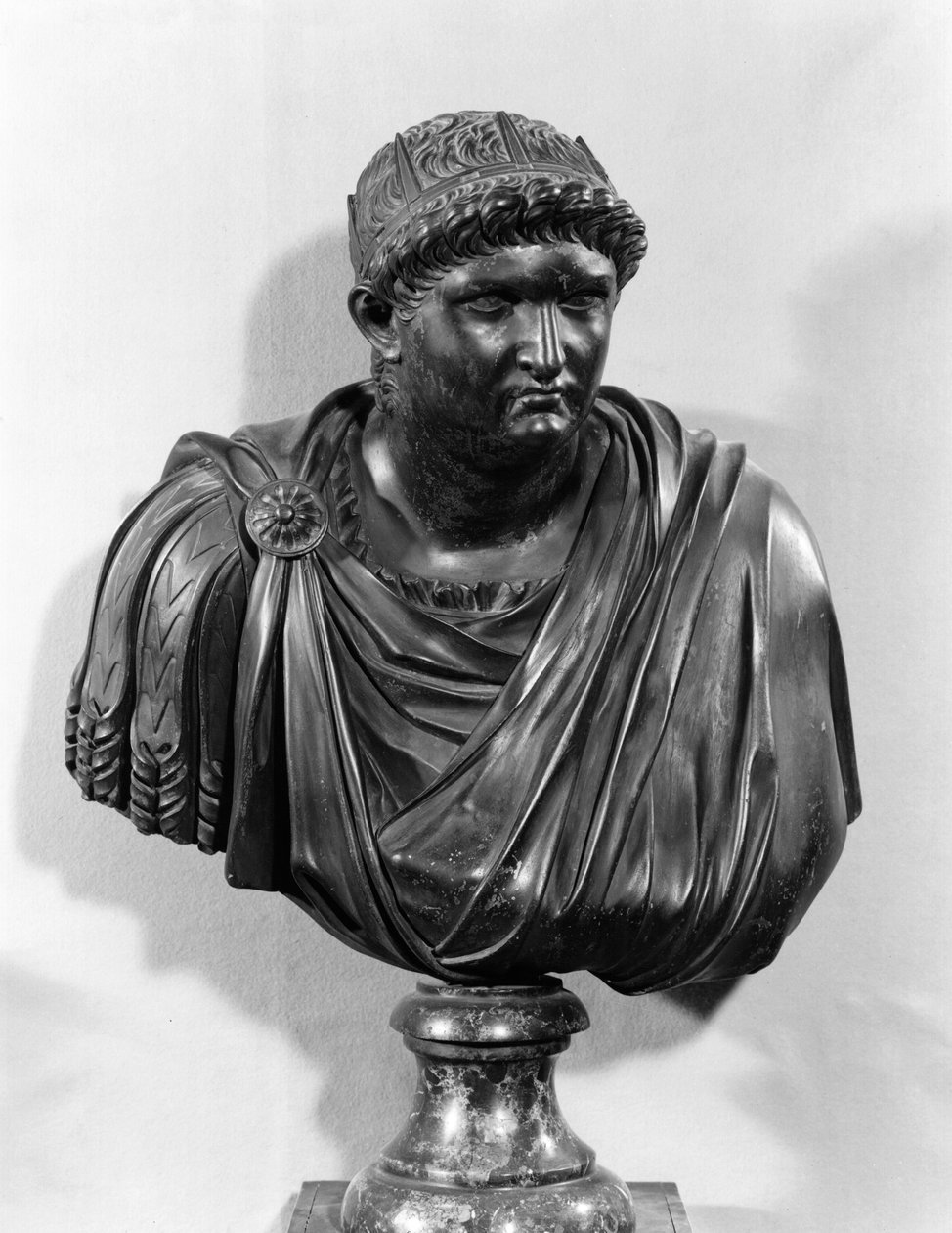 Buste van Nero (37-68 AD), kopie van een origineel uit de oudheid door French School