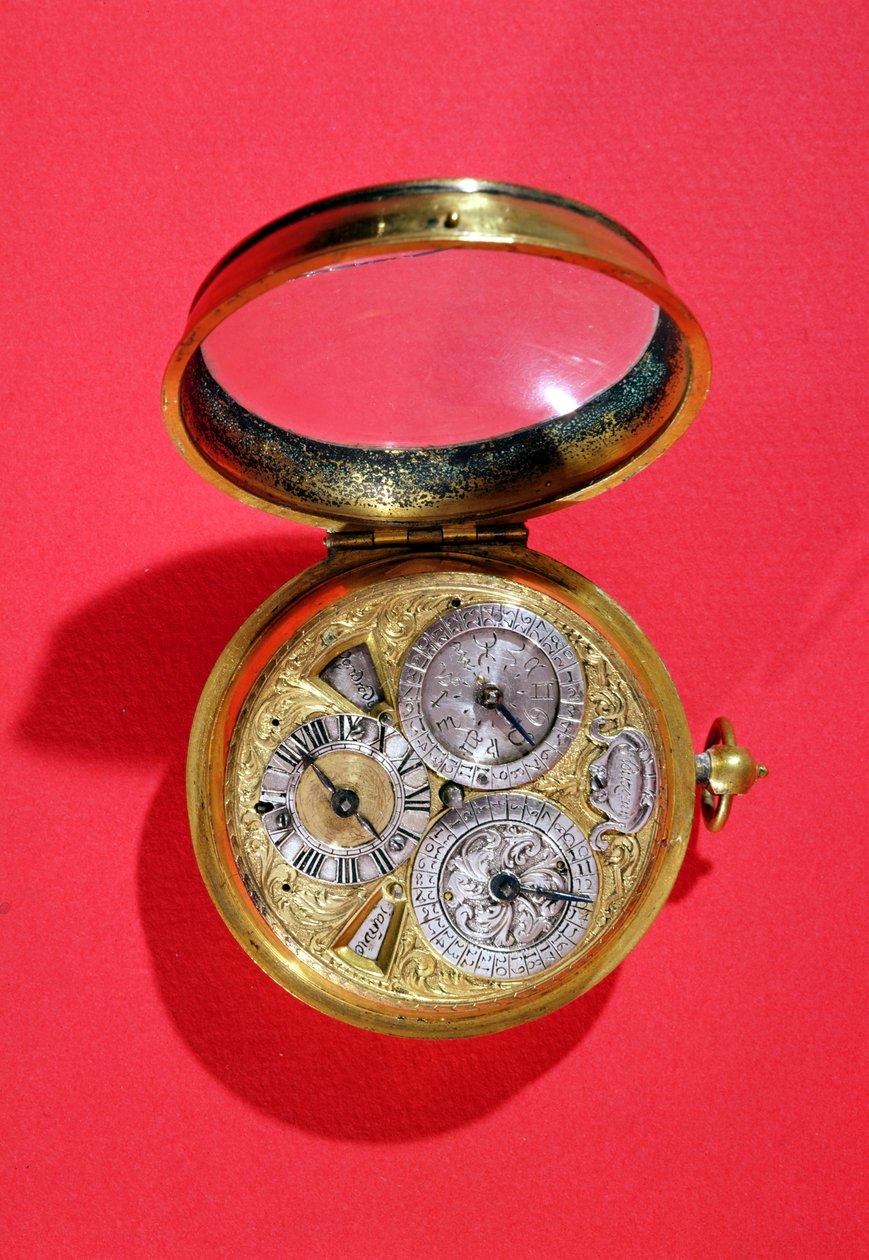 Kalenderhorloge, ca. 1690 door French School