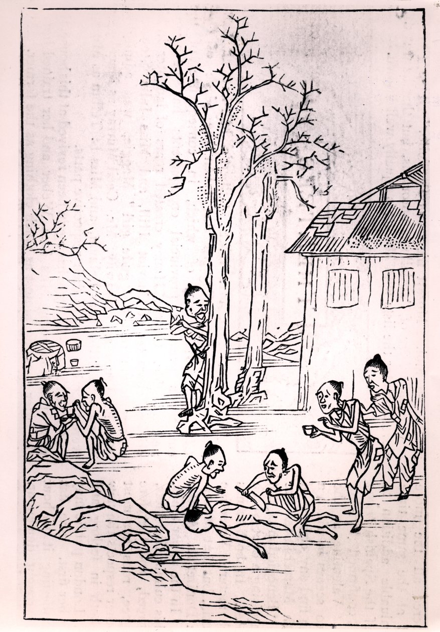 Kannibalisme in China, uit een Chinese tekening, 1870 door French School