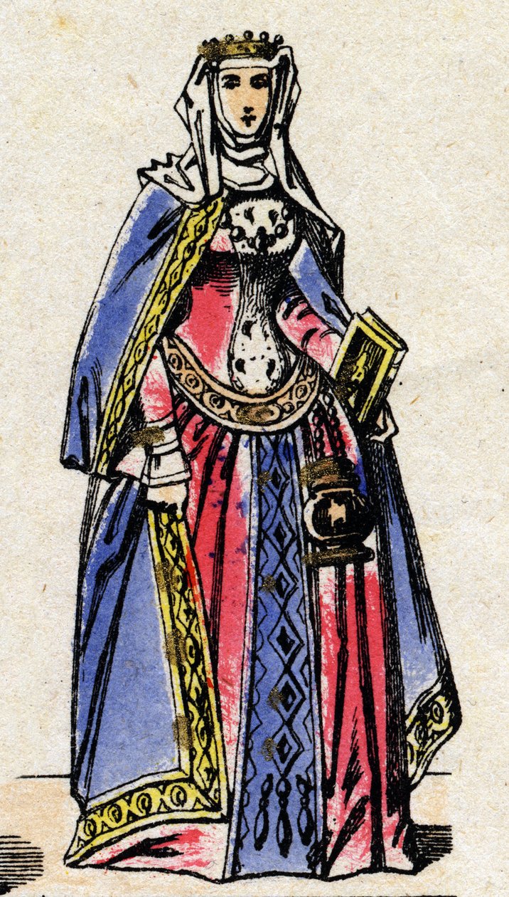 Capetingische dynastie: Portret van Clementia van Hongarije. door French School