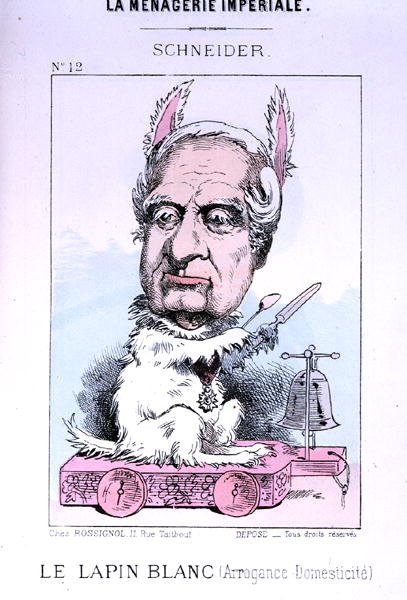Karikatuur van Eugene Schneider (1805-75) voor 1870 door French School