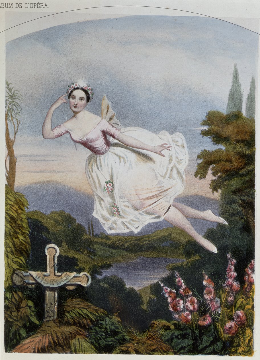 Carlotta Grisi als Giselle, uit het ballet van dezelfde naam door Adolphe Adam door French School