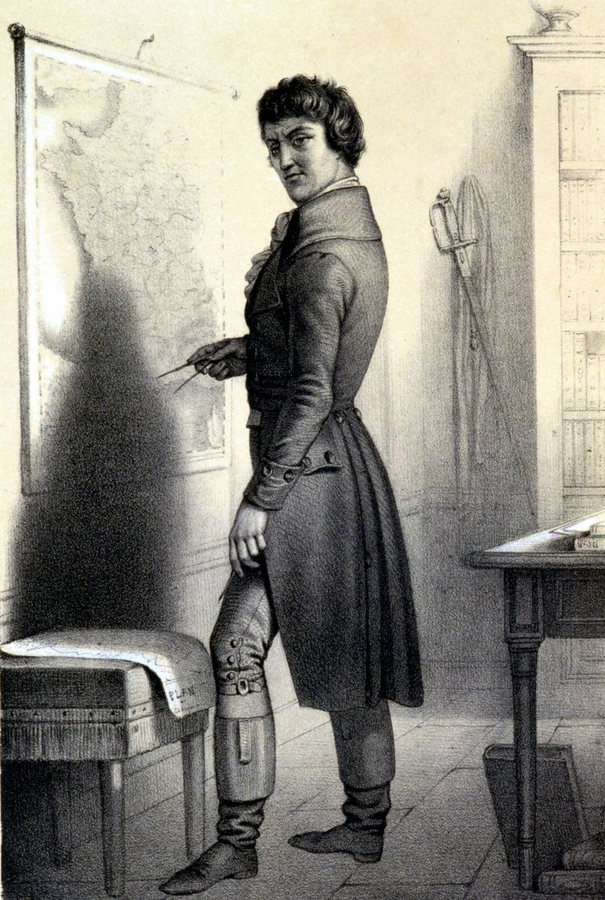 Carnot of de Grote Carnot (1753 - 1823) - in Galerie historique de la Revolution francaise door Albert Maurin door French School