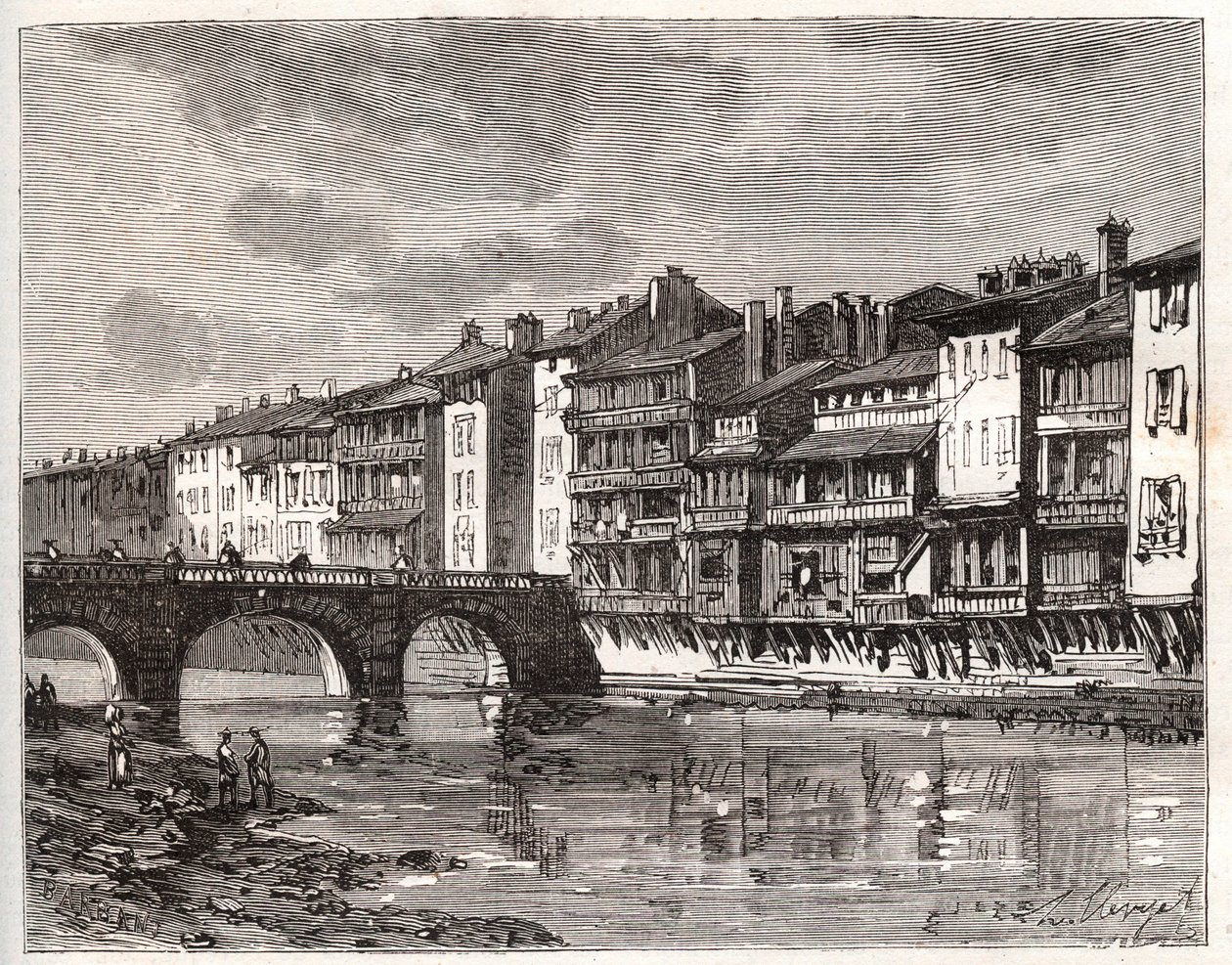 Castres - Languedoc-Roussillon-Midi-Pyrenees - gravure in 