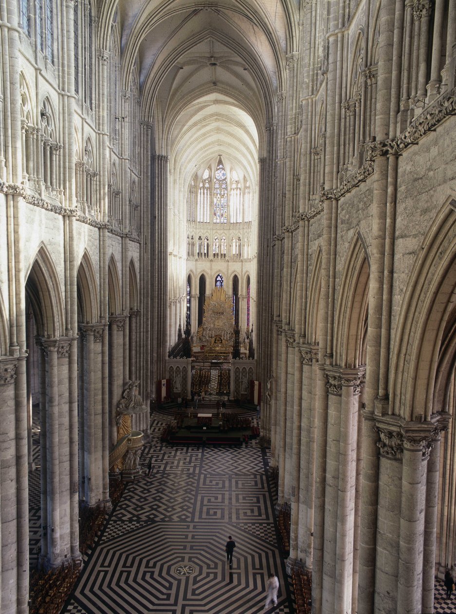 Kathedraal van Amiens: interieur (Somme 80) door French School