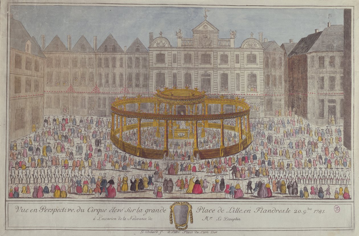 Vieringen in Lille ter ere van de geboorte van de Dauphin, 1781 door French School