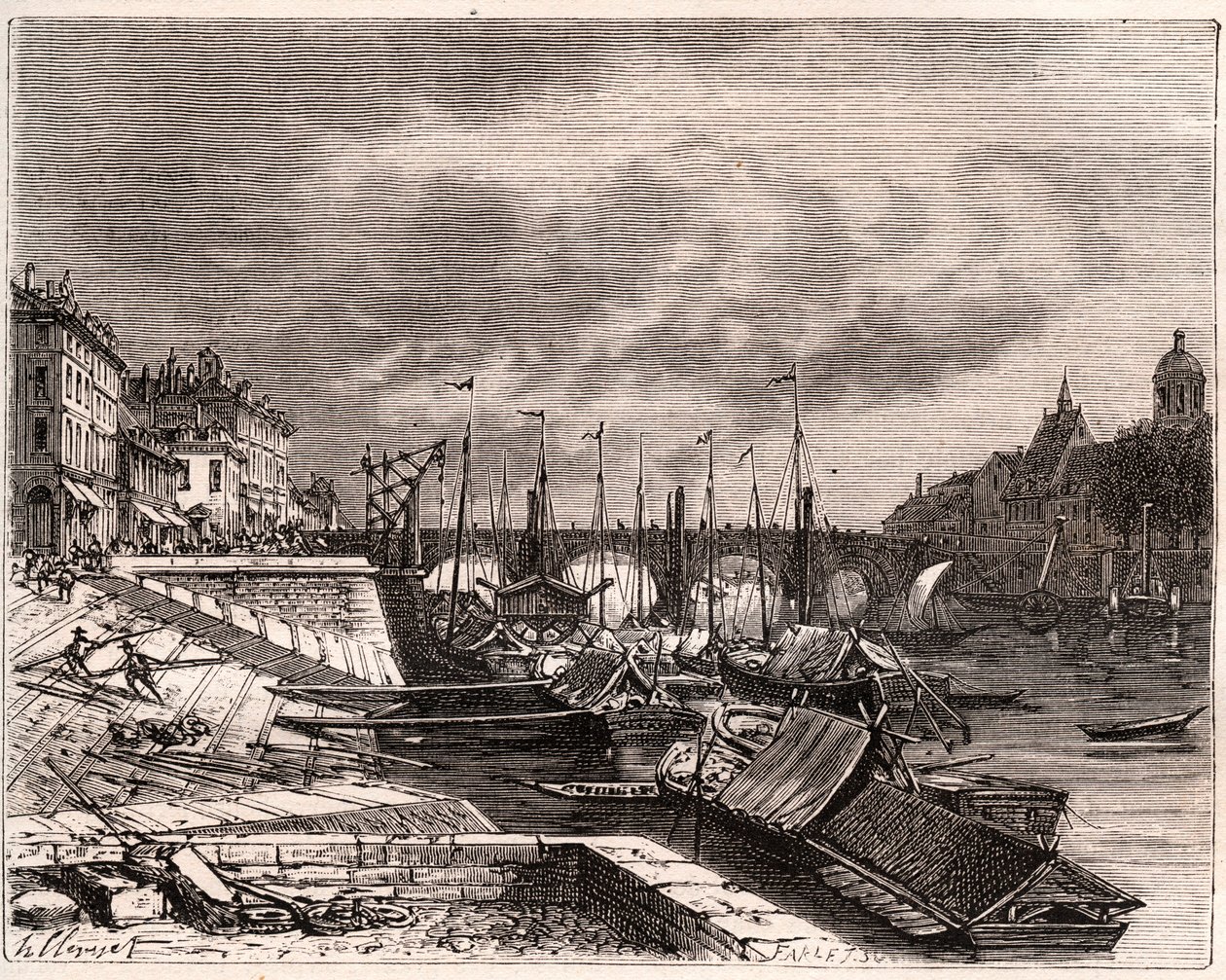 Chalon-sur-Saone - Saone-et-Loire - gravure in 