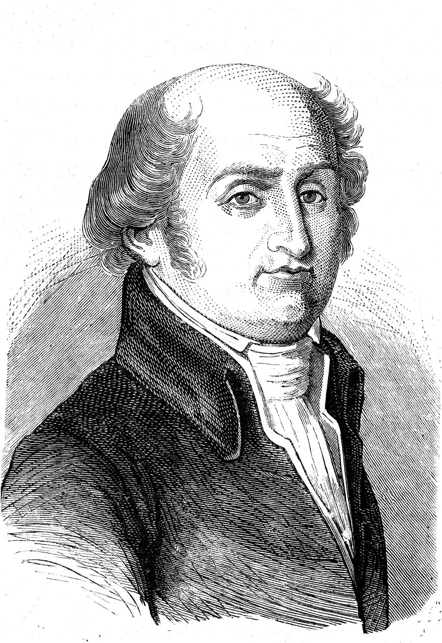 Charles Gilbert ROMME (1750-1795), Franse wiskundige, revolutionair en politicus. Gravure 1868 door French School