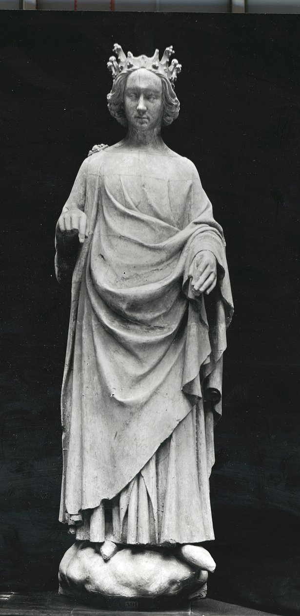Charles VI (1368-1422) koning van Frankrijk, van Palais de Justice in Poitiers, origineel laat 14e eeuw (gipsafgietsel) door French School