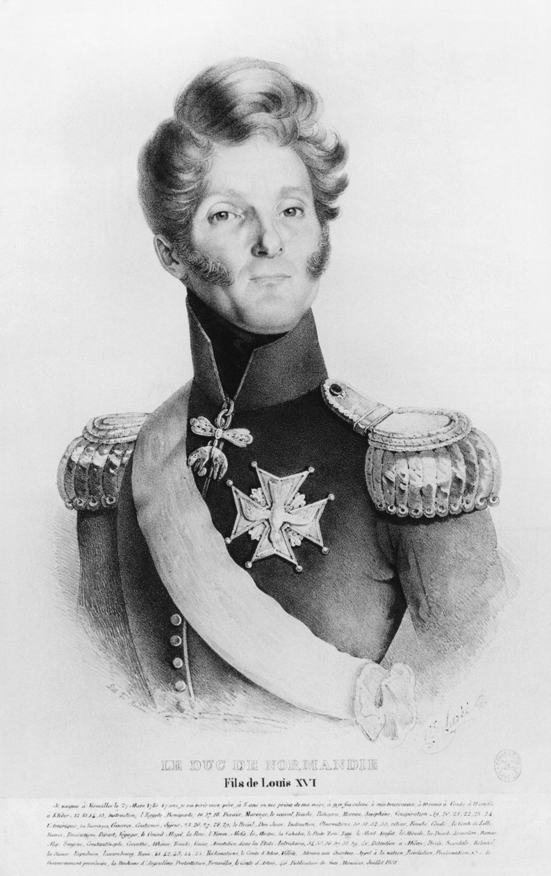 Charles de Bourbon, hertog van Normandië, of Baron Richemont, troonpretendent van Frankrijk als koning Lodewijk XVII, c.1831-35 door French School