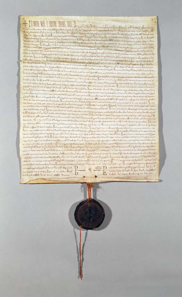 Handvest van de Peronne Commune, verleend door Philippe Auguste (1165-1223) 1209 door French School