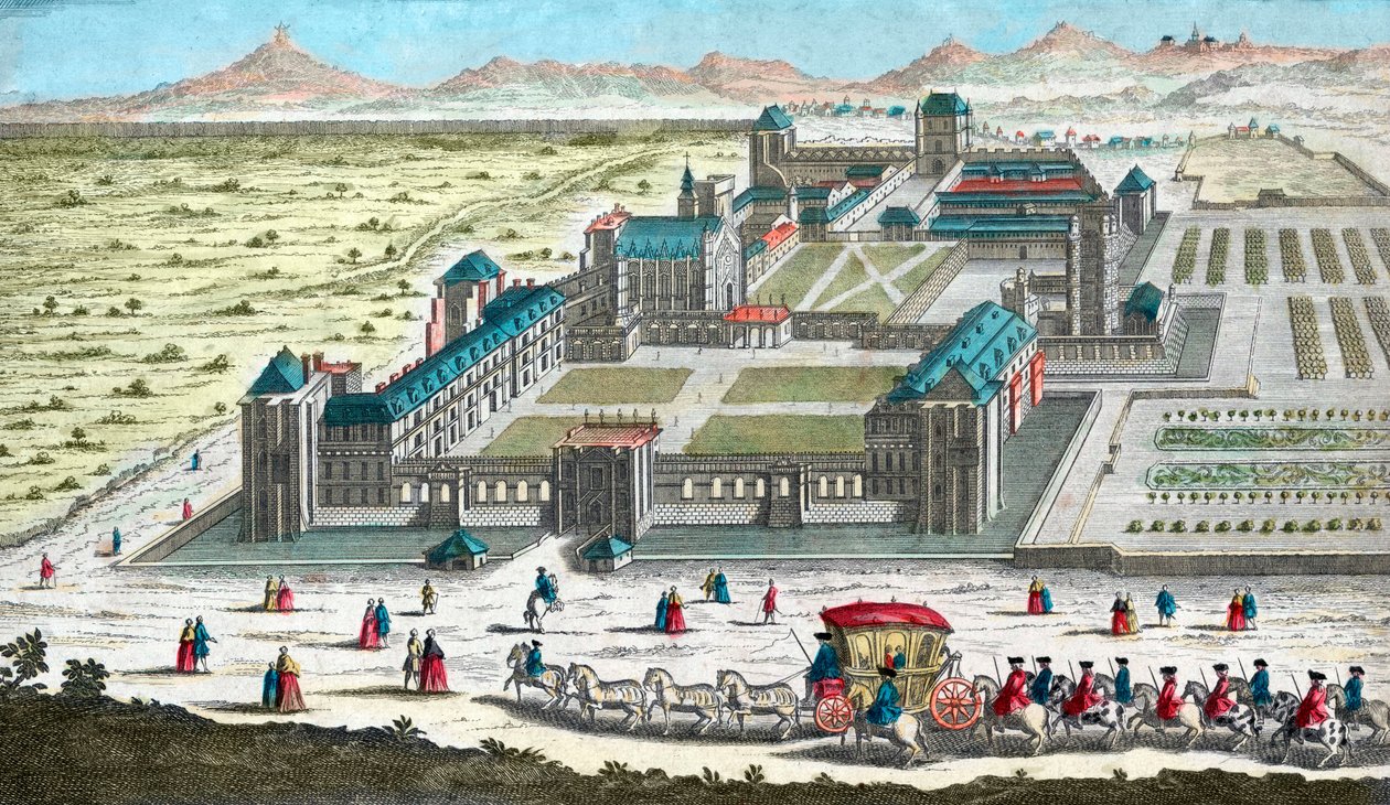 Chateau de Vincennes bij Parijs - in de 18e eeuw door French School