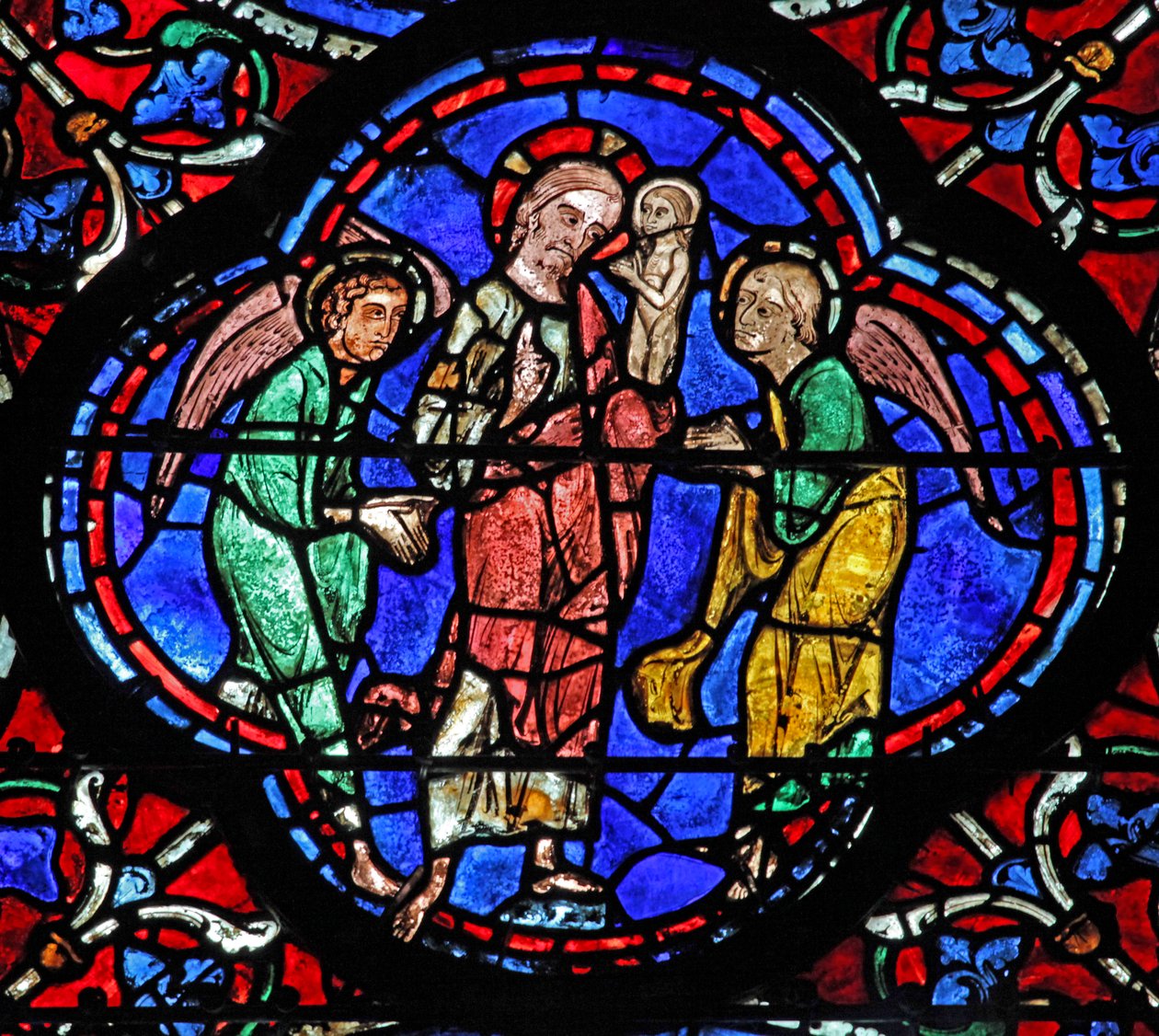Christus ontvangt de ziel van de Maagd door French School
