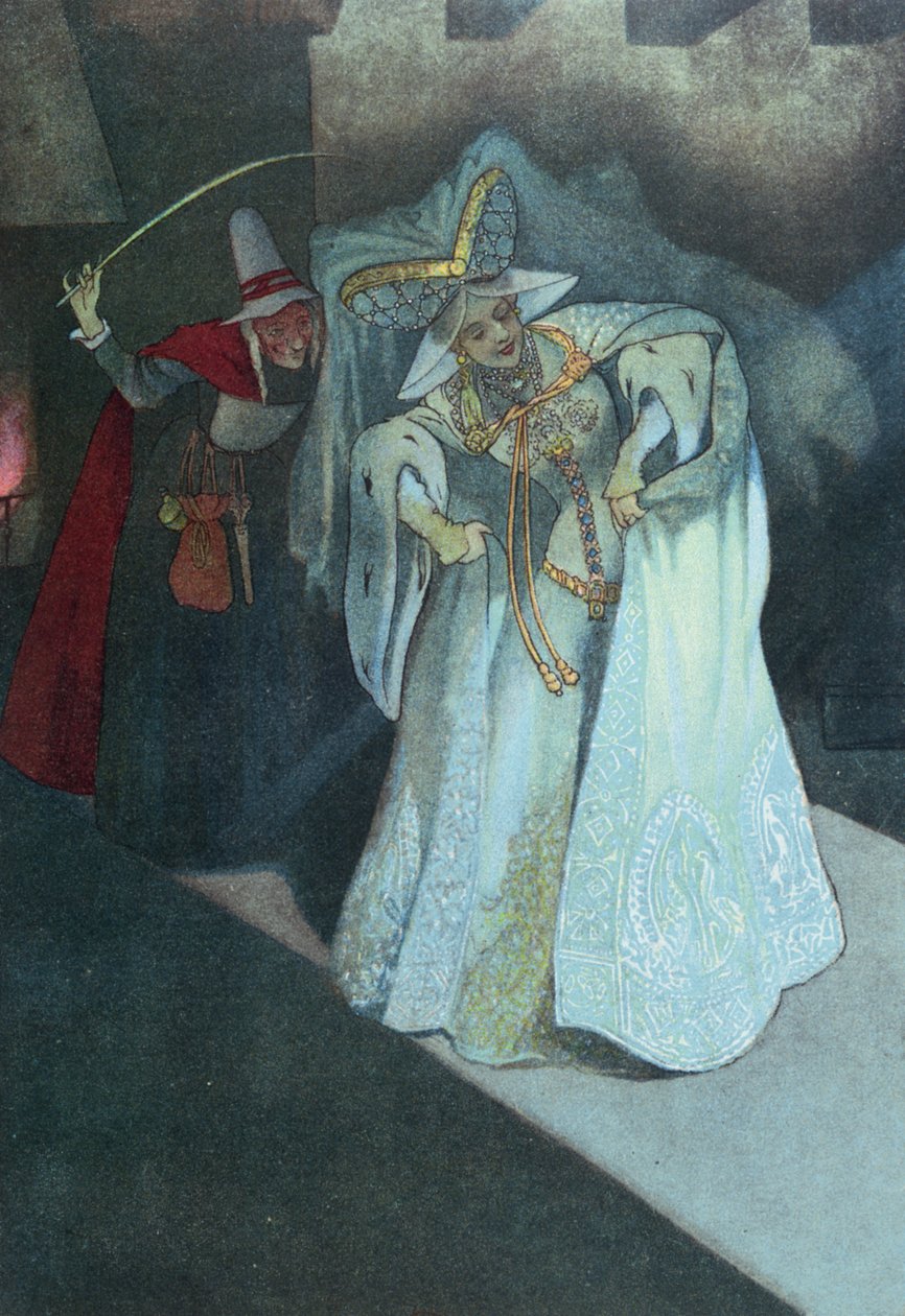 Assepoester met haar Goede Fee, ca. 1911 door French School