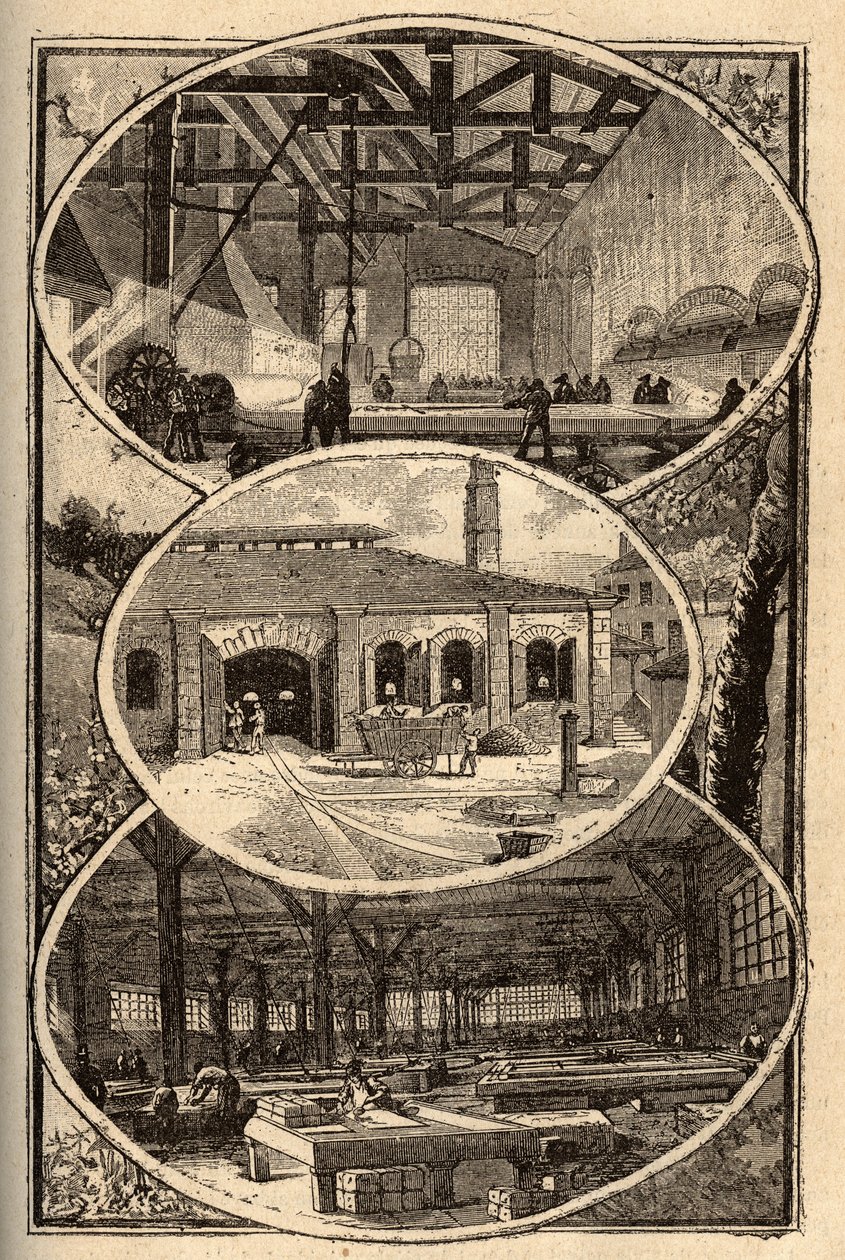 Cirey-sur-Vezouze (Meurthe-et-Moselle) - MANUFACTURE DES GLACES - gravure in 