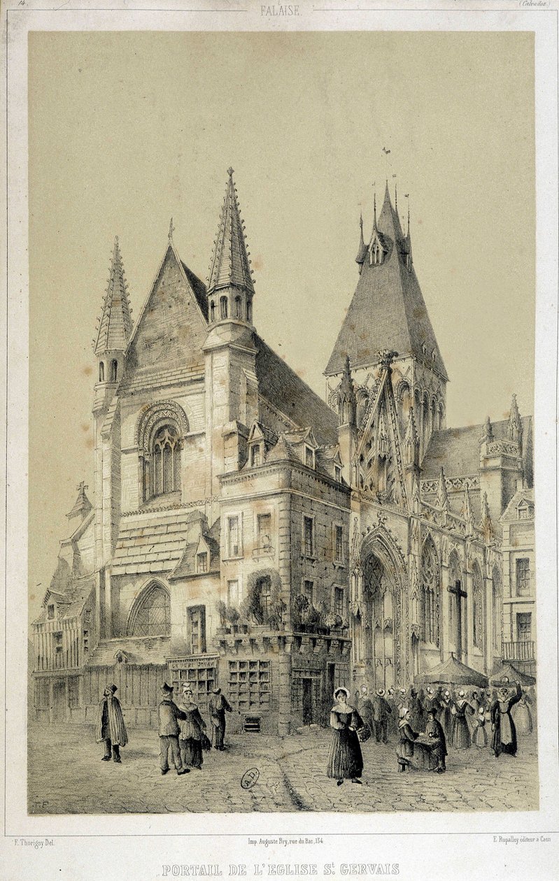 Klip, portaal van de St Gervais Kerk (Saint Gervais) door French School