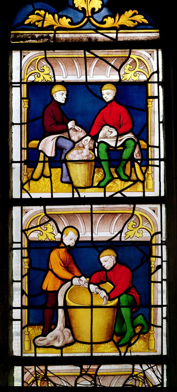 Raam van de lakenhandelaren (detail) door French School