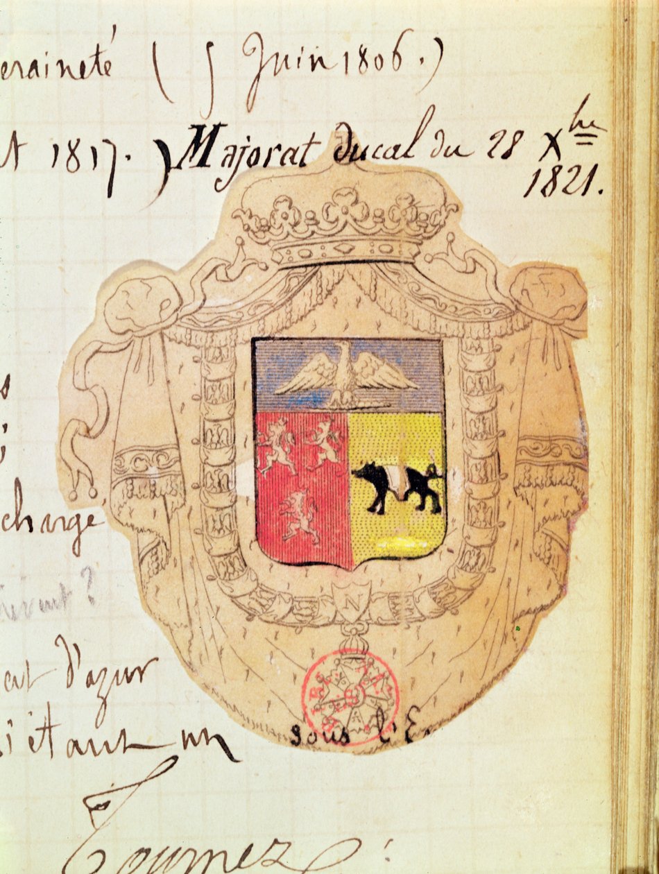 Wapen van Charles Maurice de Talleyrand-Périgord (1754-1838) Prins van Benevento door French School