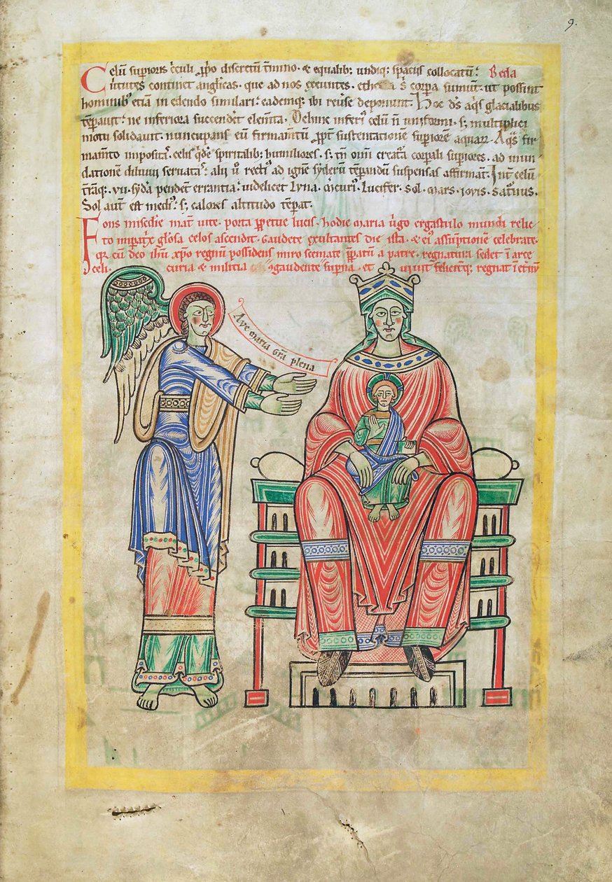 Madonna en Kind, uit Liber Floridus door Lambert de Saint-Omer ca. 1120 door French School