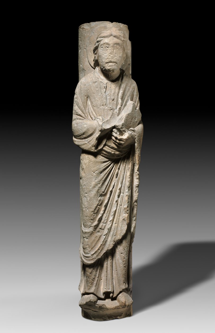 Kolomvormige figuur van een apostel, Châlons-sur-Marne, ca. 1180 door French School