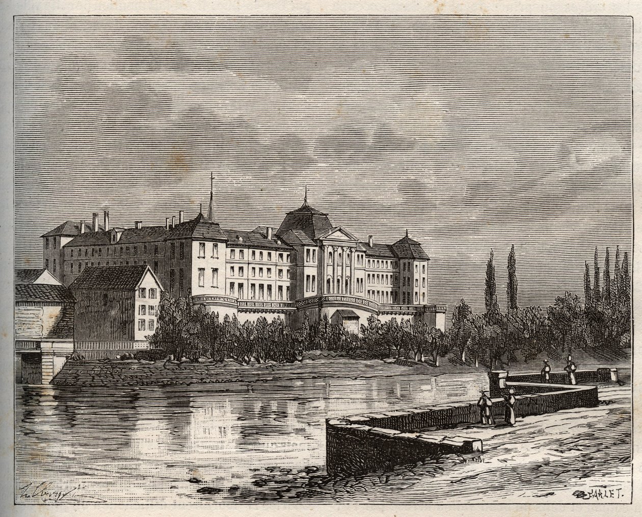 Commercy - La Meuse (55), Lorraine, Frankrijk - gravure in 