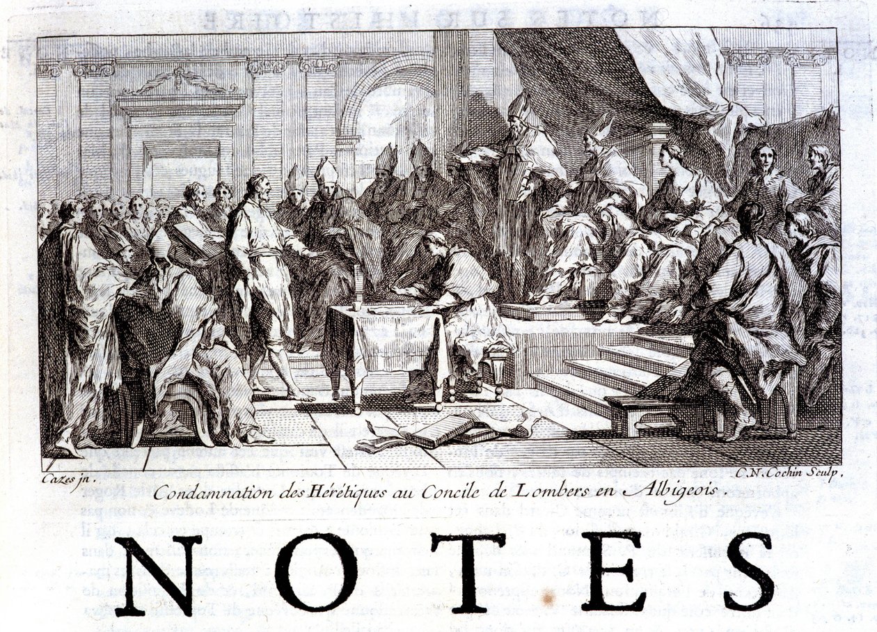 Veroordeling van ketters op het Concilie van Lombers door French School