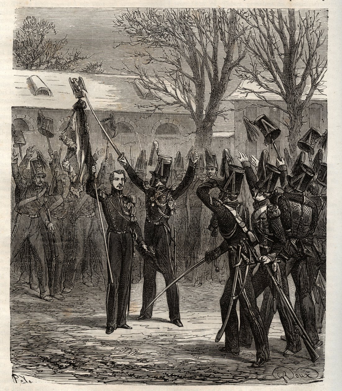 Samenzwering van Straatsburg 1836 geleid door prins Louis Napoleon, toekomstige Napoleon III, tegen de julimonarchie - Samenzwering van Straatsburg georganiseerd door de toekomstige keizer Napoleon III 1836 - mislukte staatsgreeppoging georganiseerd door P door French School
