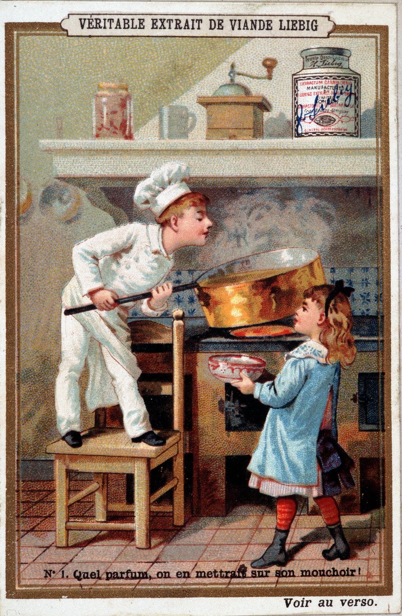 Kok in zijn oven - chromo. Liébig door French School