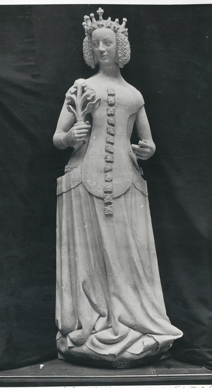 Kopie van een standbeeld van Isabella van Beieren (1371-1435) door French School