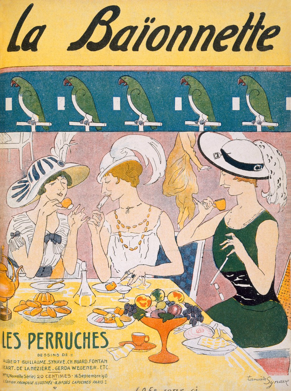 Omslagillustratie van La Baionnette magazine, 1914-18 door French School