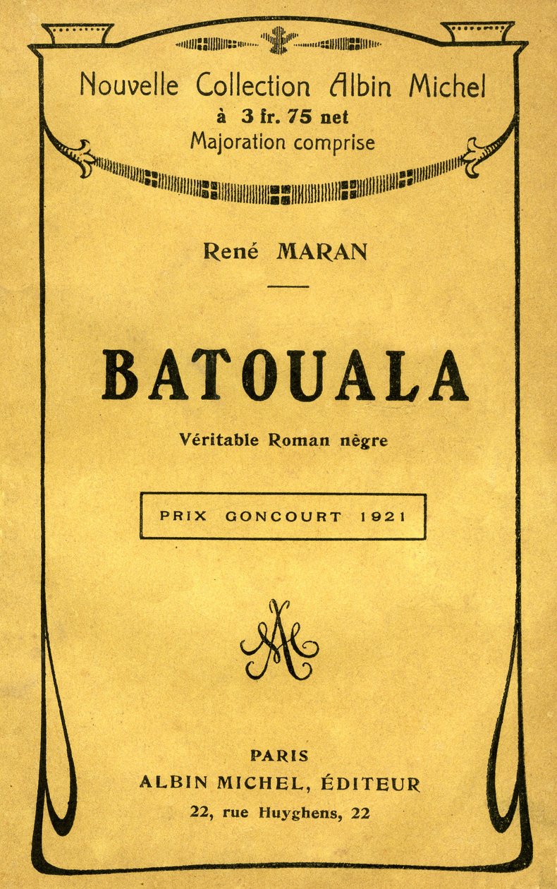 Omslag van het boek "Batouala, echte negerroman" door René Maran door French School