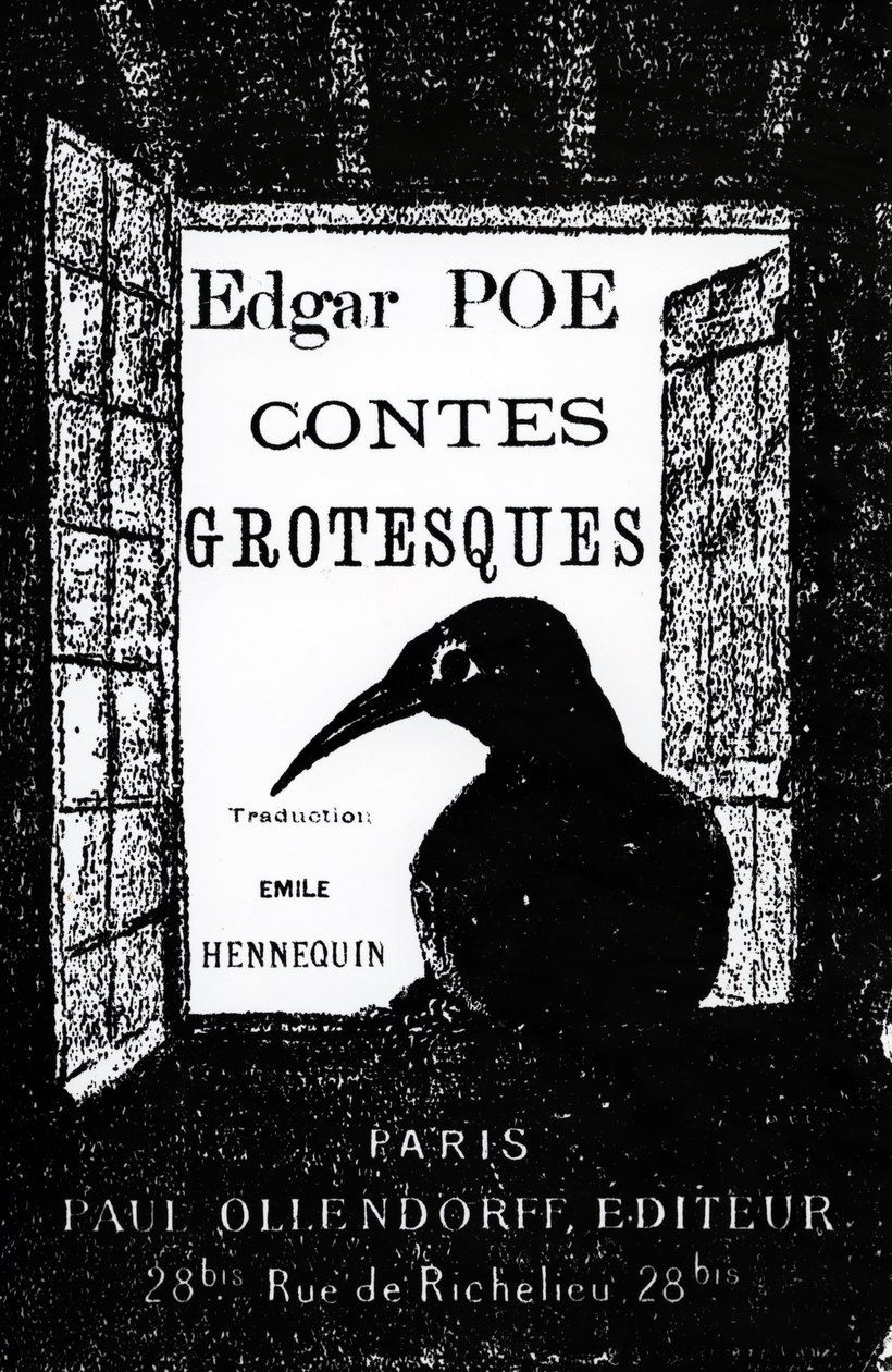 Omslag van Contes Grotesques door Edgar Allan Poe, gepubliceerd in 1882 door French School