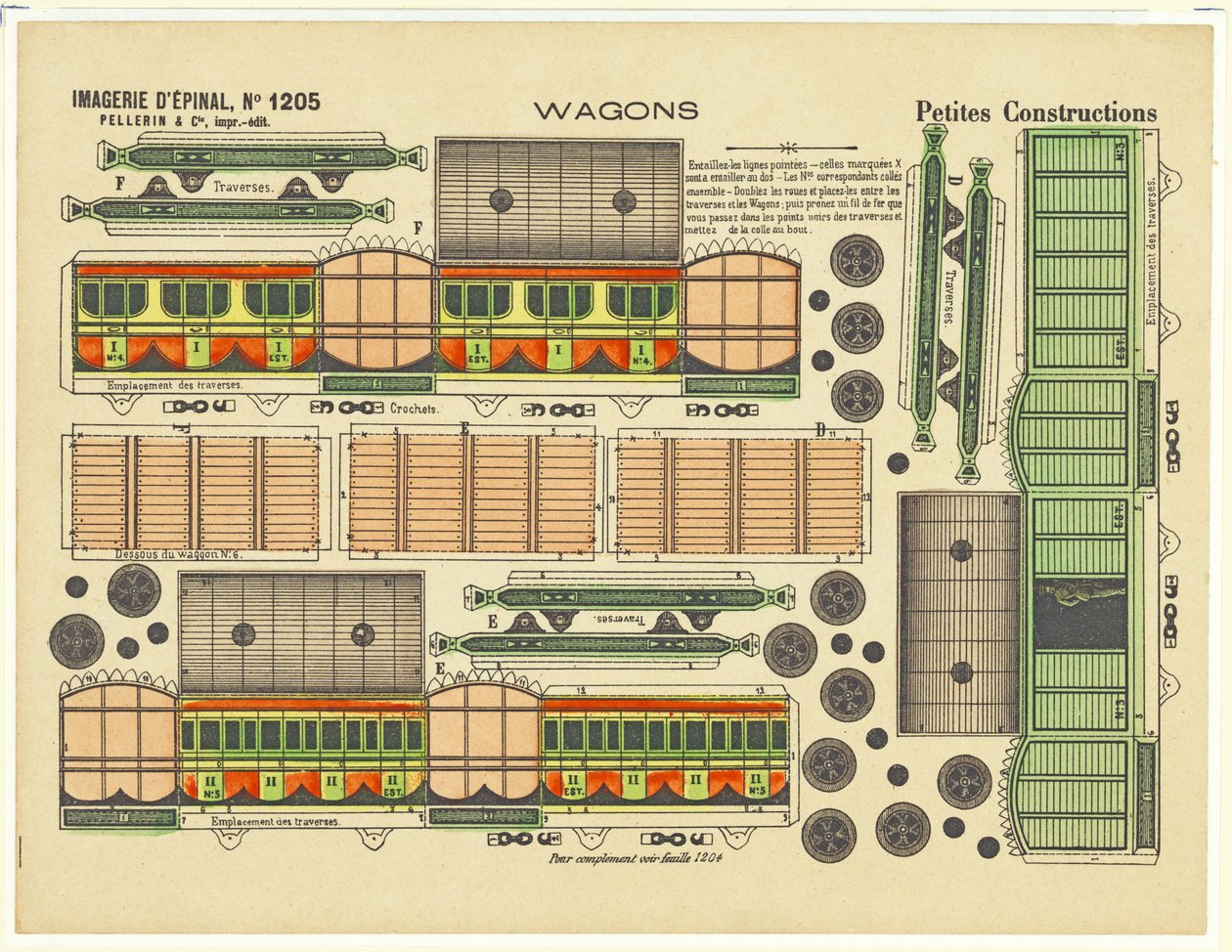 Uitgesneden ontwerpen voor wagens, c.1880 door French School