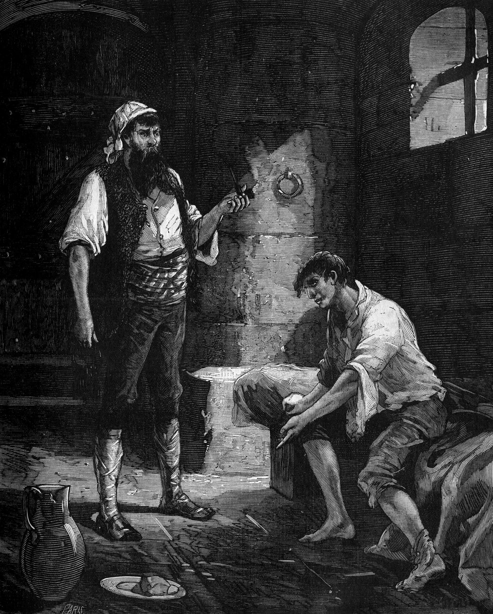 DOLOMIEU (Dieudonne ou Deodat de Gratet de) (1750-1801), Franse geoloog en mineralogist in een gevangenis van Messina (Messina) in Sicilië. in "Popular history of science, inventions and discoveries from the first centuries to the present day" door Bitard  door French School