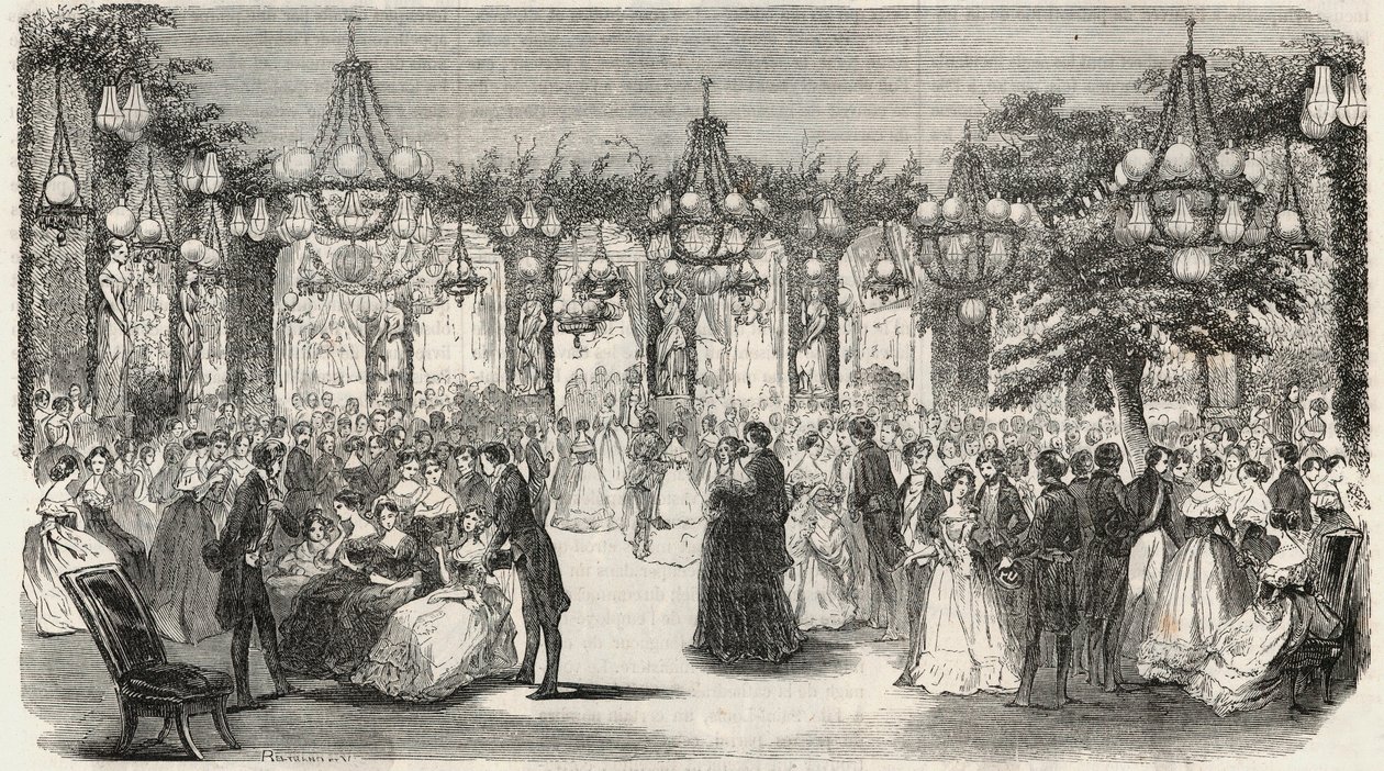 Danssalon gebouwd in de tuin van het Hotel Lambert op het Île Saint-Louis, 2 rue Saint-Louis en l