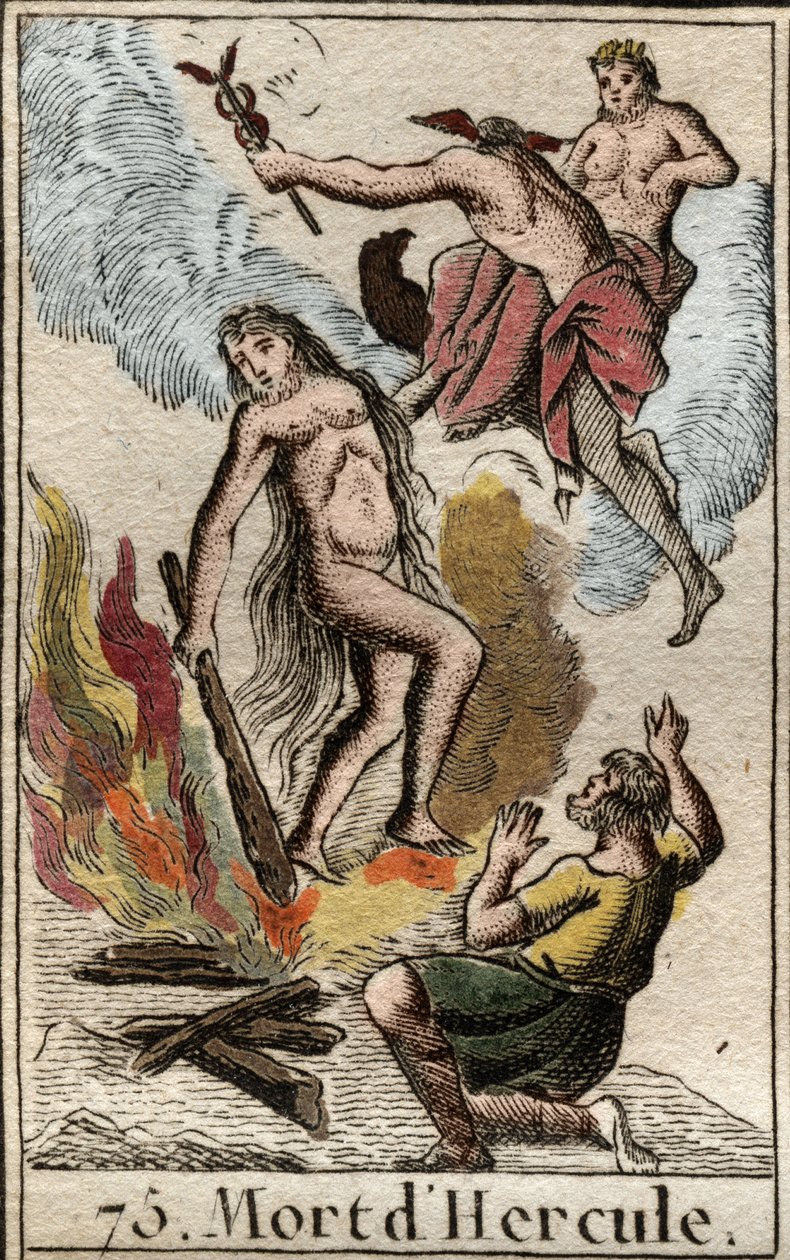 Dood en apotheose van Hercules. Uit 