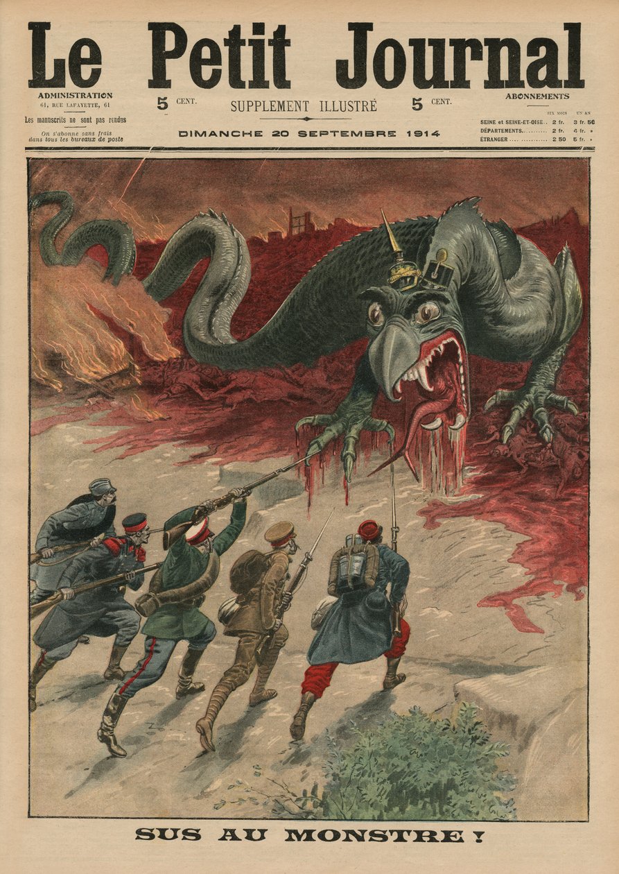 Dood aan het monster, voorpagina illustratie uit 