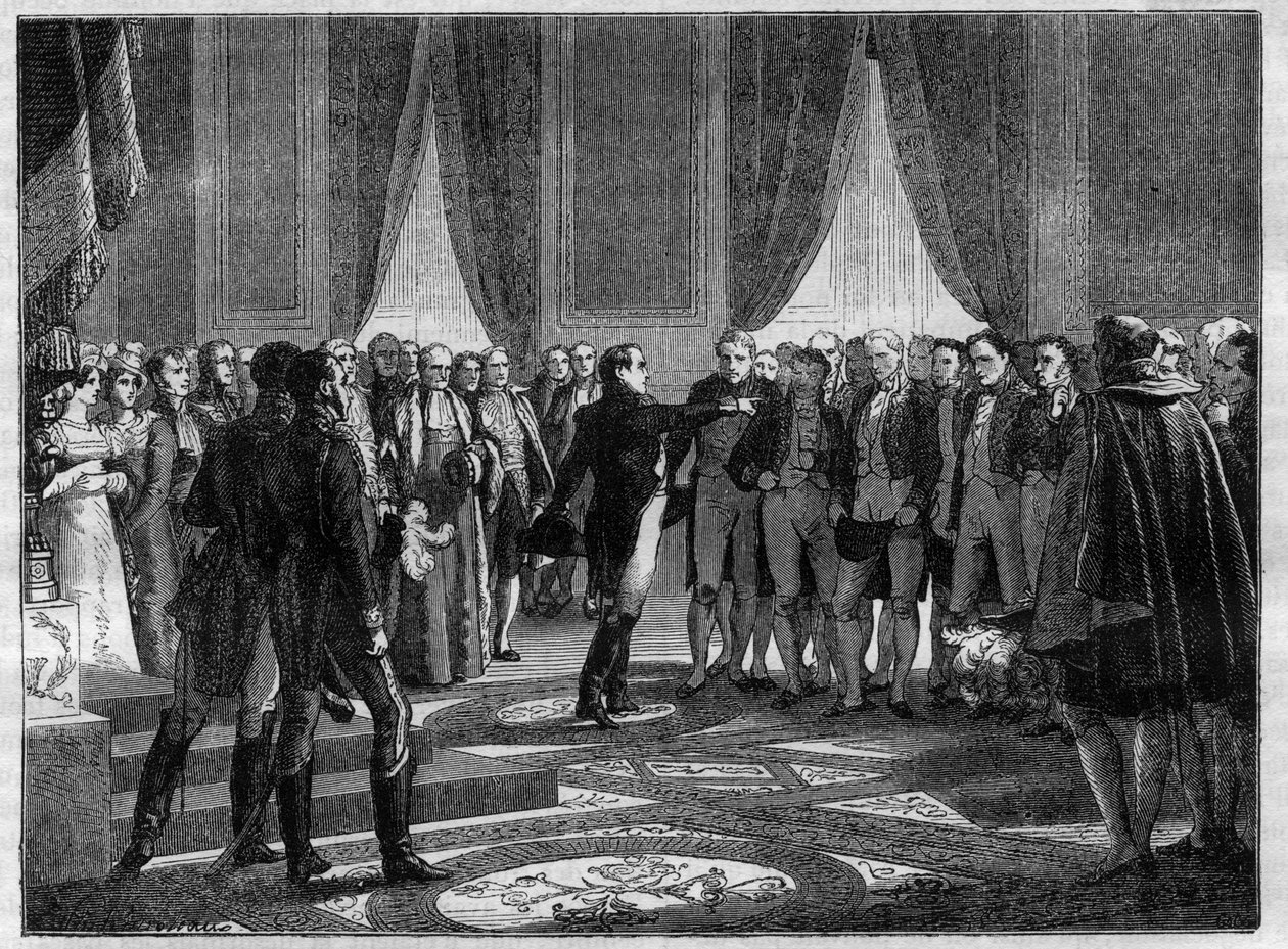 December 1813 - Gewelddadige toespraak van Napoleon tot de wetgevende macht door French School