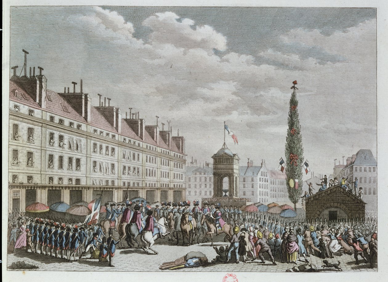Verklaring van de Grondwet, Place des Innocents, Parijs, september 1791 door French School