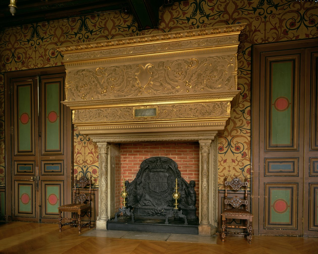 Decoratieve schoorsteenmantel door French School