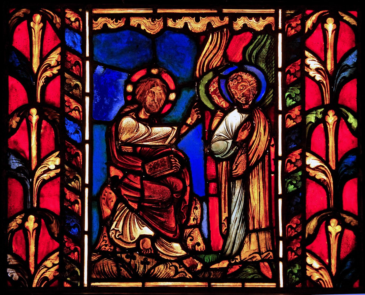 Christus bijgestaan door engelen (na de Verzoeking?), ex Troyes Kathedraal door French School