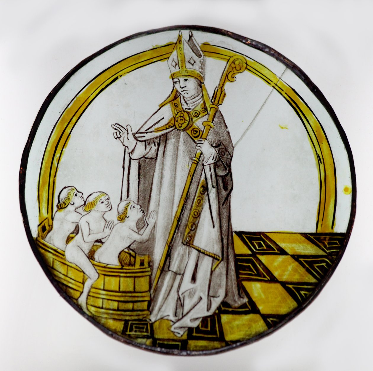 St. Nicolaas en de drie jongens in een badkuip door French School