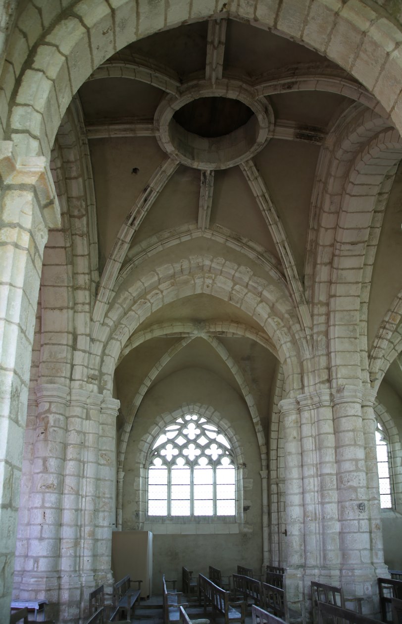 Afbeelding van de zuidmuur van het zuidelijke transept door French School