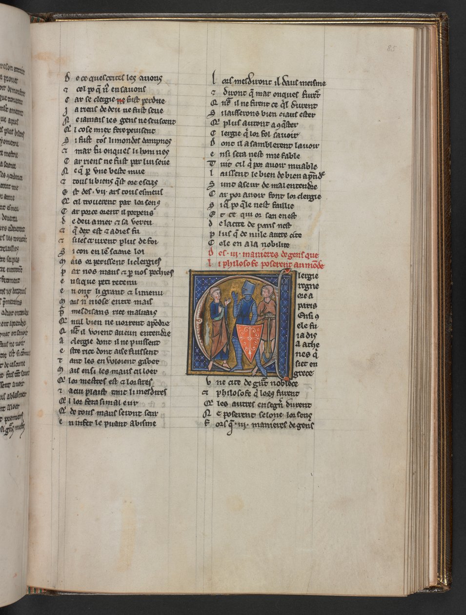Des III manieres de gens que li philosophe poserent au monde, uit Aldobrandino van Siena, Le Régime du corps; Gautier van Metz, L