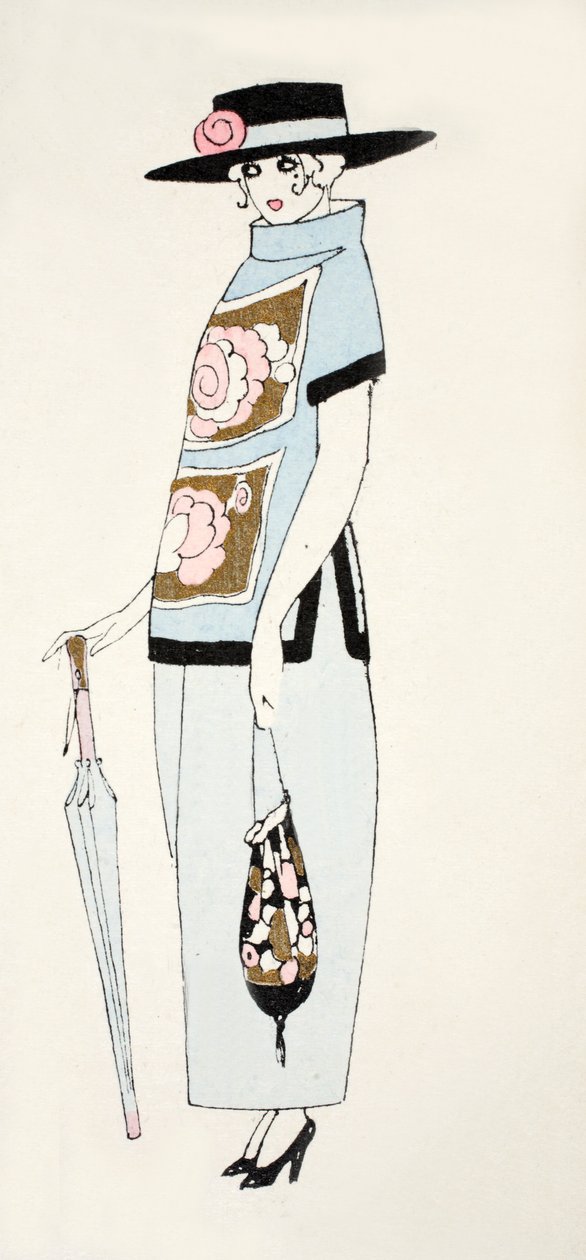 Ontwerp voor een dagjurk, c.1919 door French School