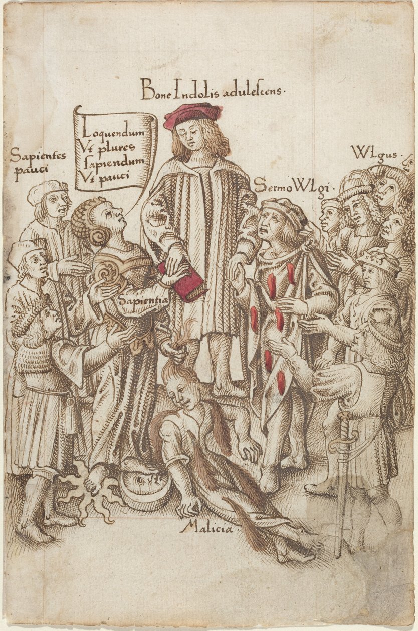 Loop niet buiten de openbare weg [fol. 35 recto], c.1512-1515 (pen en inkt) door French School