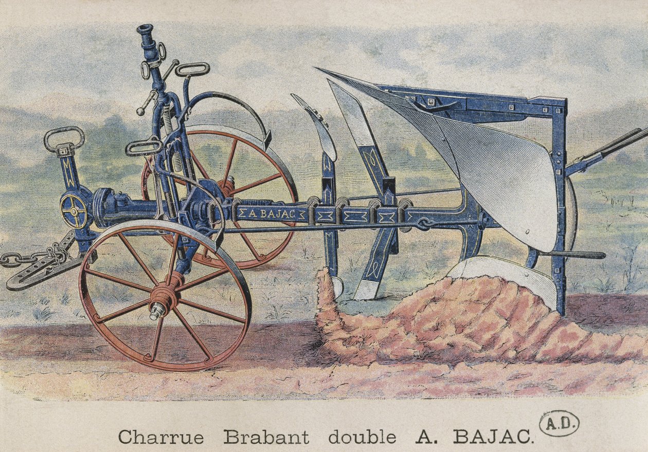Dubbele ploeg Brabant uitgevonden door Antoine Bajac, ca.1900 door French School