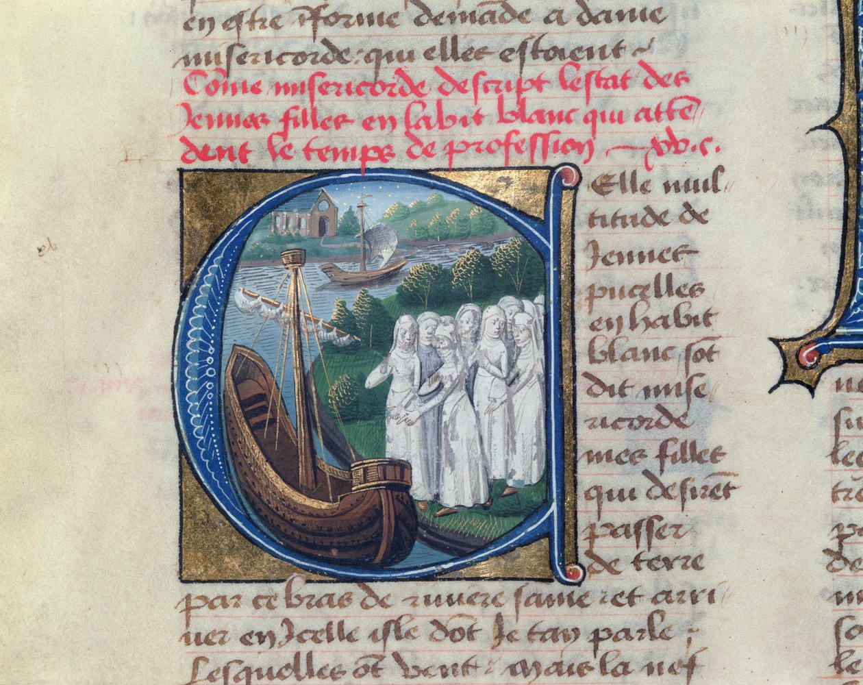 Inscheping van de Zusters van Liefde van het Hotel Dieu de Paris, uit Le Livre de Vie Active de l